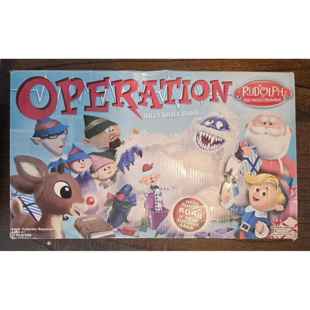Operation Rudolph Red Nosed Reindeer Silly Skill Game Complete Tested Hasbro